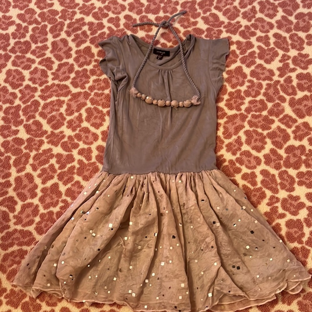 Imoga girls Vivian dress with coordinating necklace